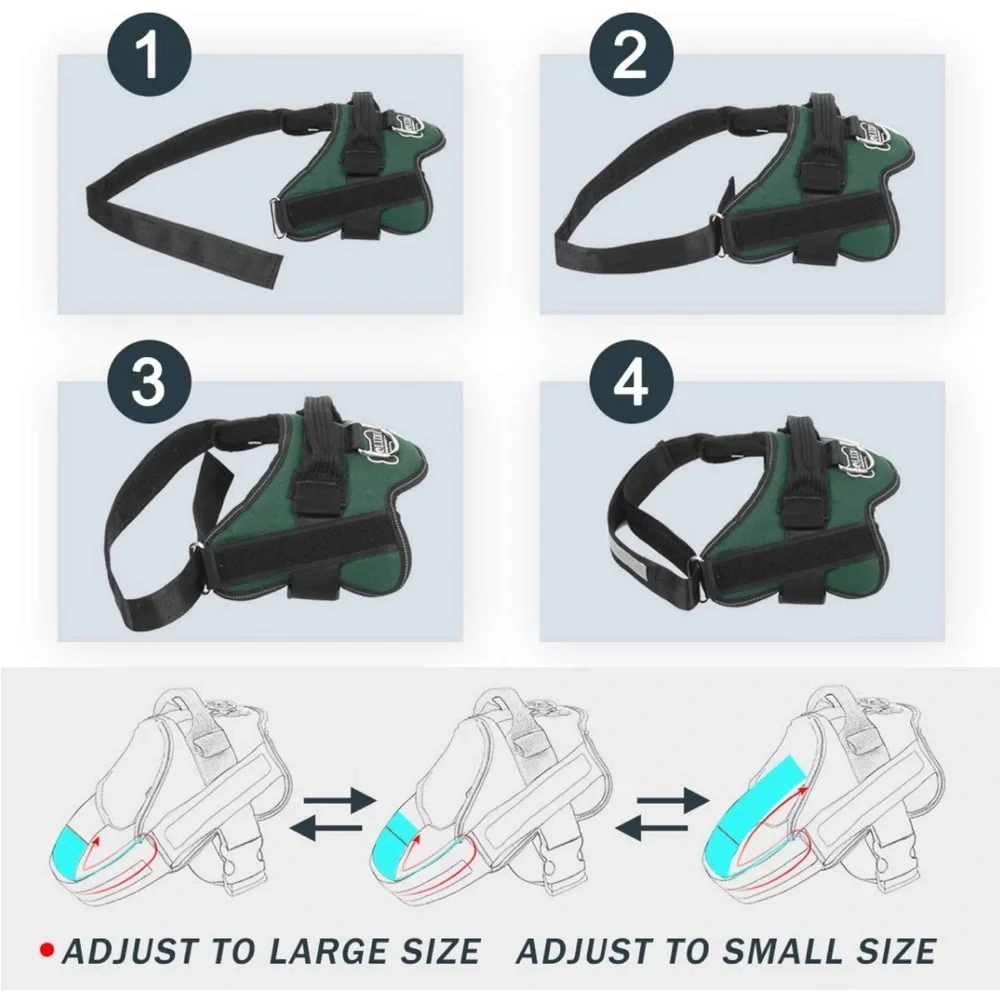 New Bolux Dog No-Pull Harness and Stretch Dog Leash, Medium